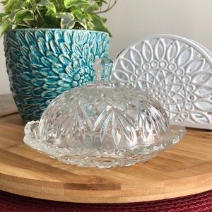 Vintage round Avon butter dish